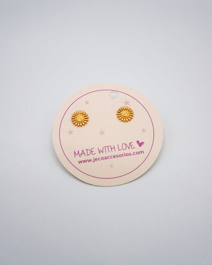 Aretes topo girasoles Accesoriosjeco 