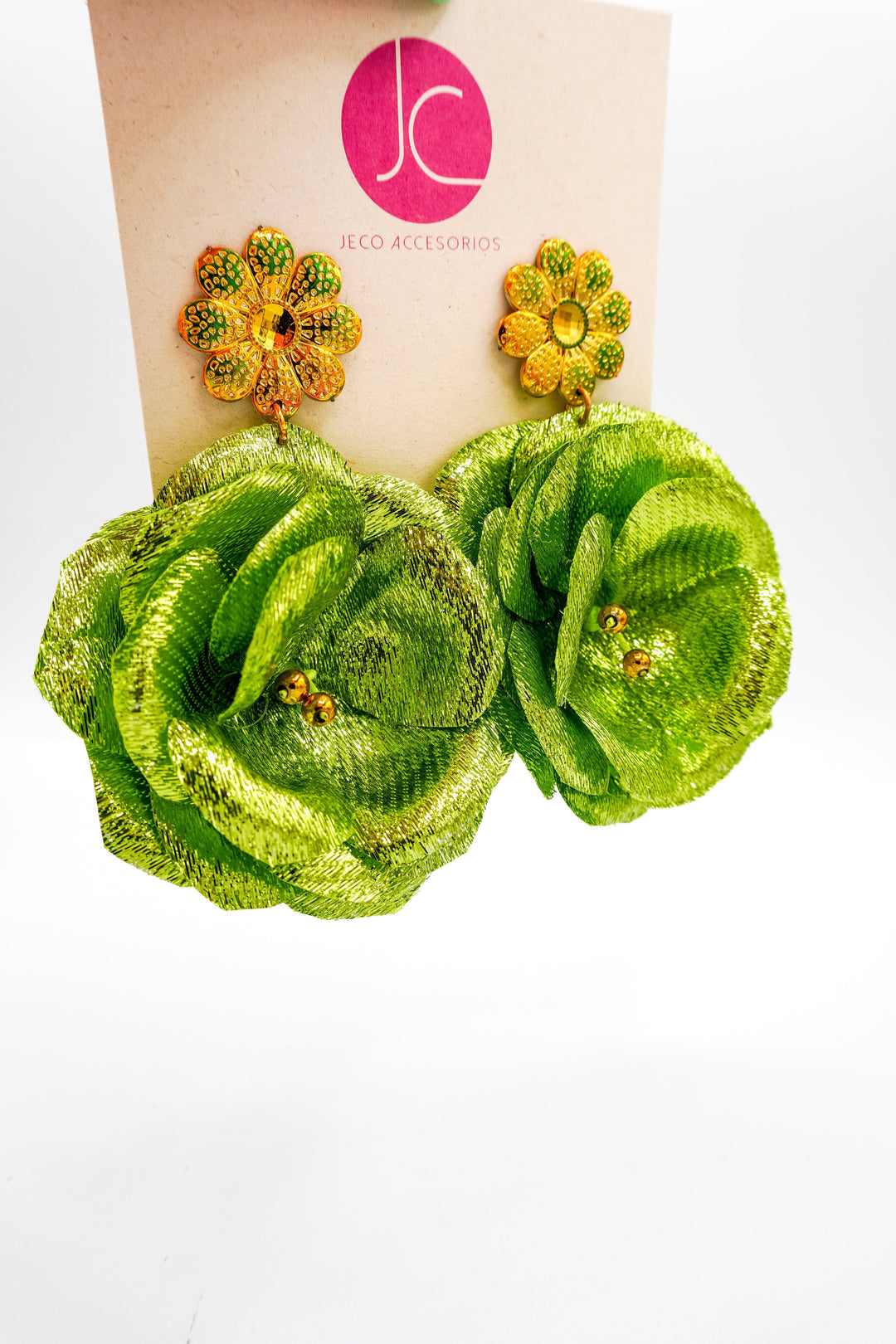 Aretes flor de carnaval Accesoriosjeco 