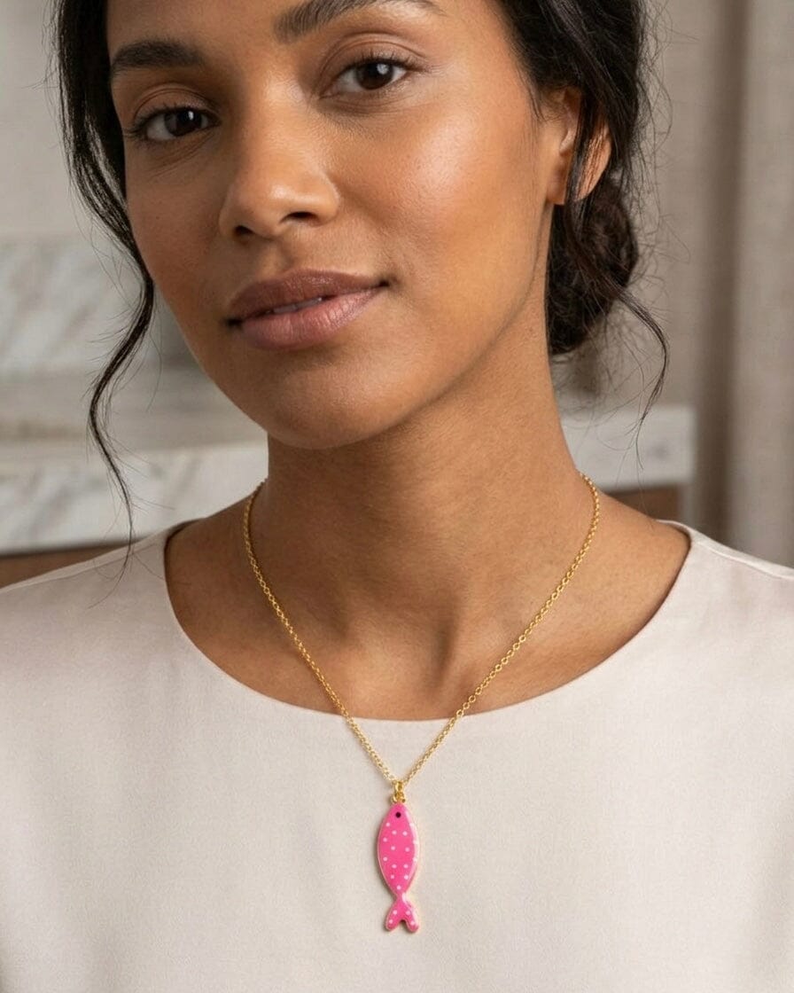 Collar pez rosa Accesoriosjeco 