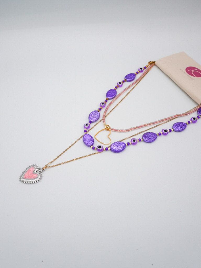 Trío de collar corazones Accesoriosjeco 