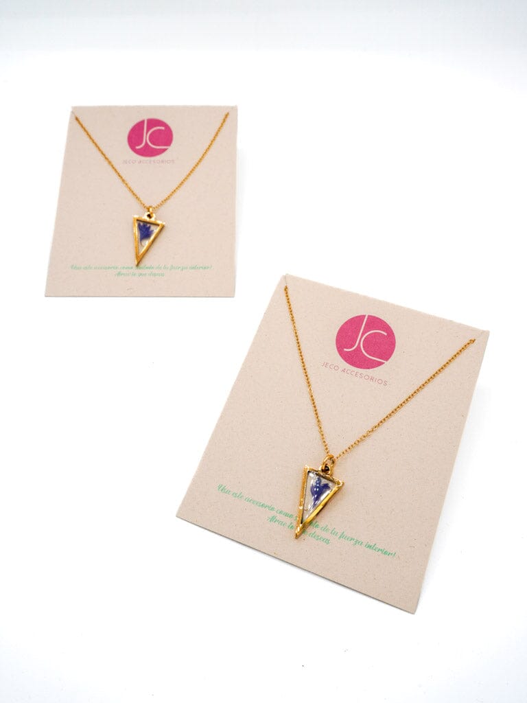 Collar triangulo natural Accesoriosjeco 