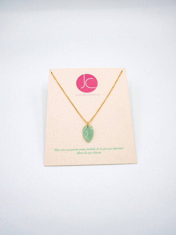 Collar hoja natural Accesoriosjeco Verde 