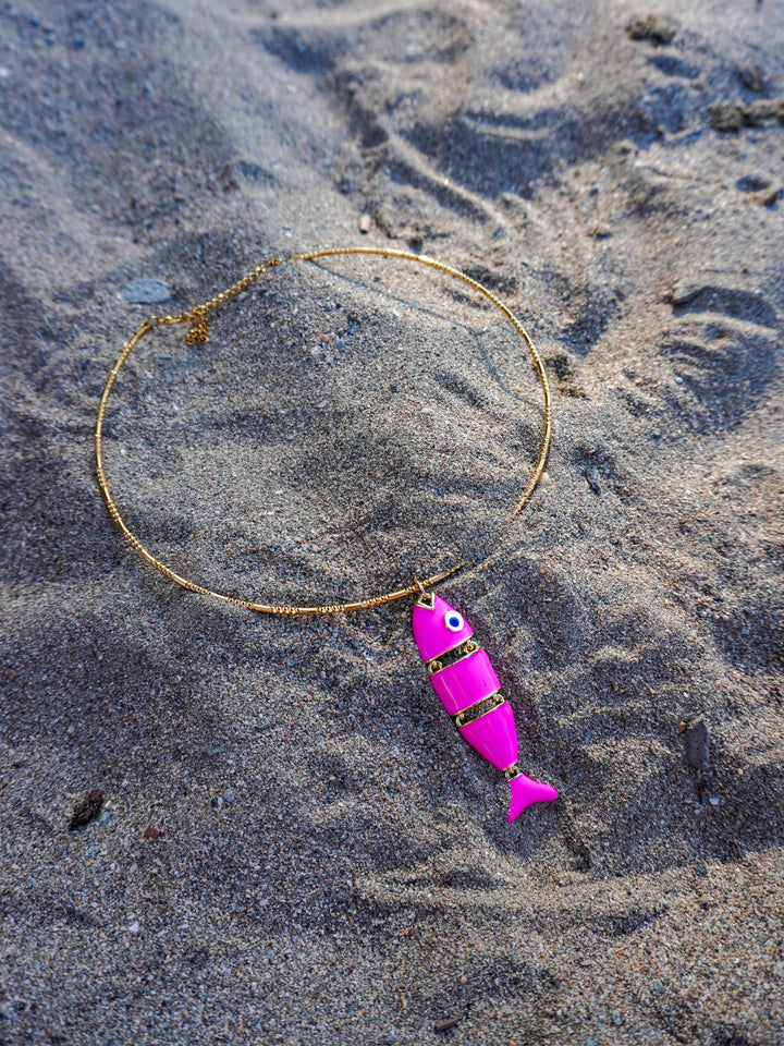 Collar pez rosa Accesoriosjeco 