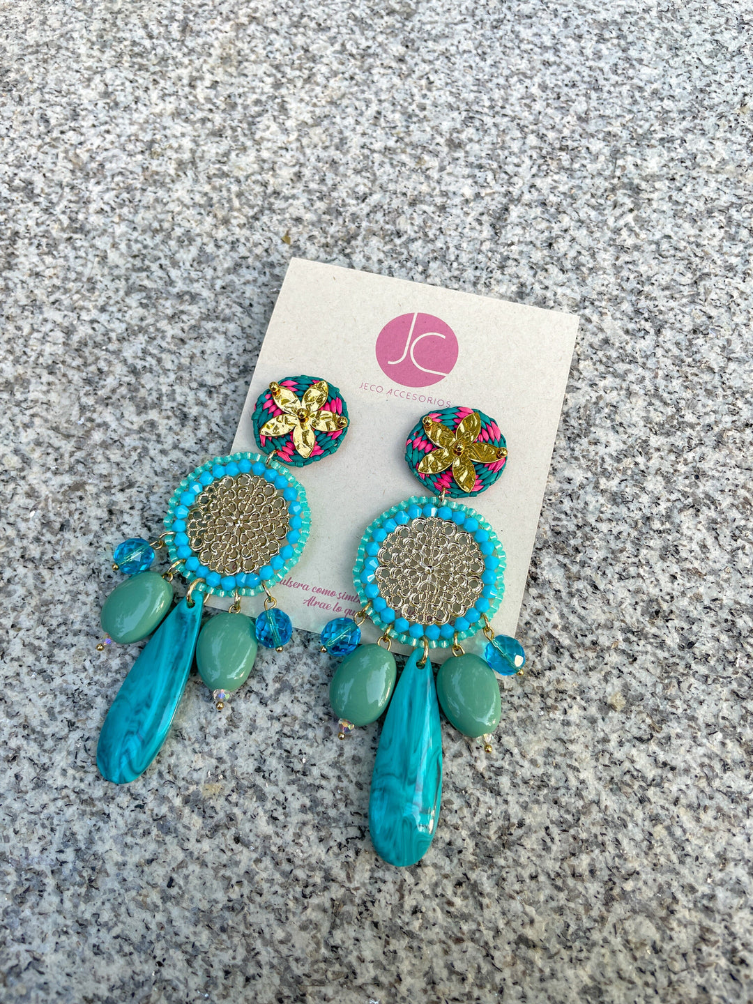 Aretes rosa de amor Accesoriosjeco 