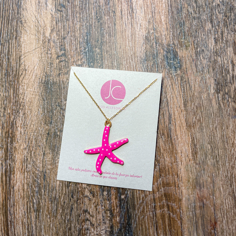 Collar estrella rosa Accesoriosjeco 