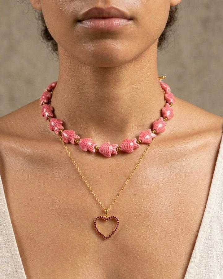 Collar corazón de cristal Accesoriosjeco 