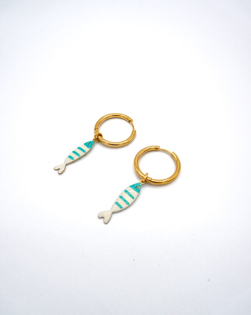 Aretes Argollas con peces de colores Accesoriosjeco 