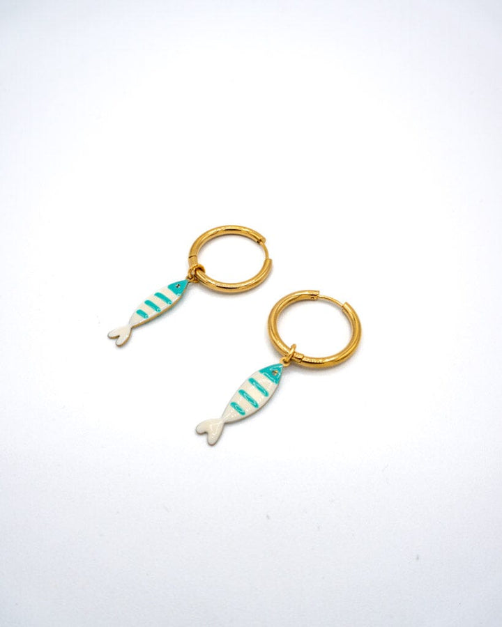 Aretes Argollas con peces de colores Accesoriosjeco 
