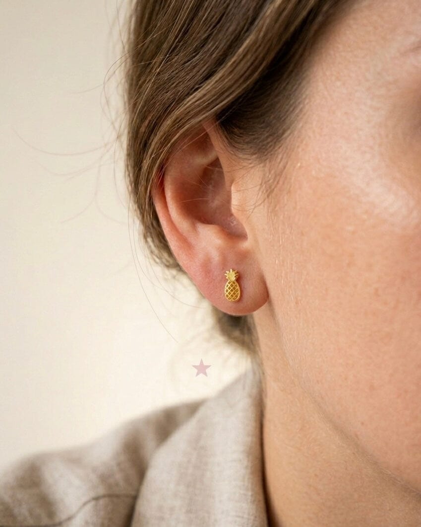 Aretes topo piña Accesoriosjeco 