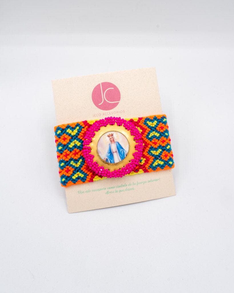 Pulsera virgencita rosa Accesoriosjeco 