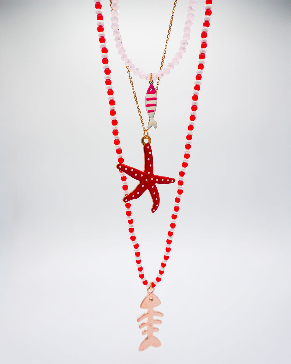 Trío de collar corales de mar Accesoriosjeco 