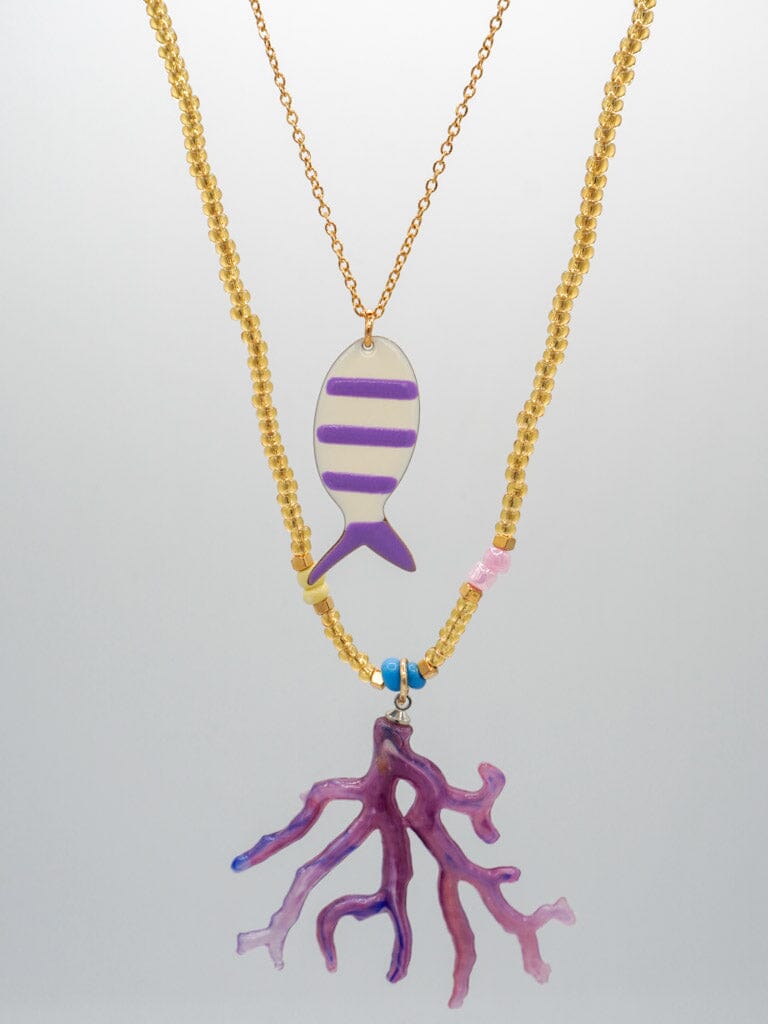 Dúo de colar coral Accesoriosjeco 