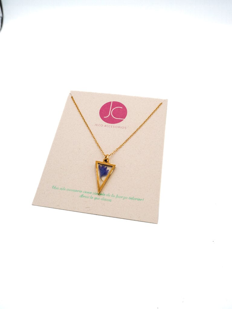 Collar triangulo natural Accesoriosjeco 