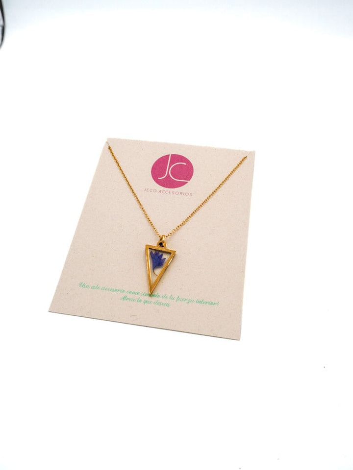 Collar triangulo natural Accesoriosjeco 