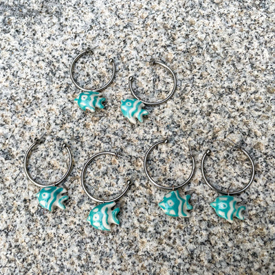 Aretes pez azul Accesoriosjeco 