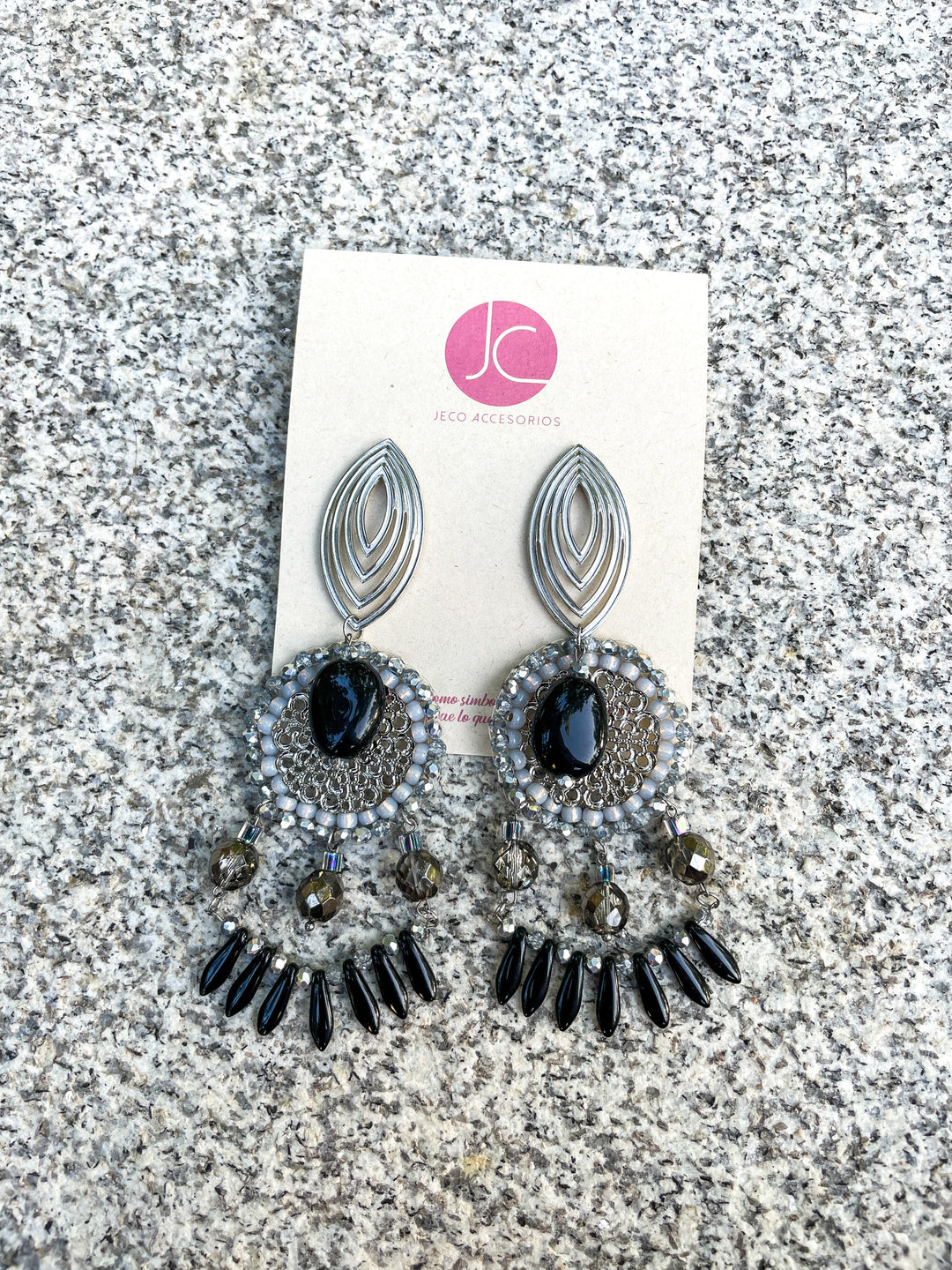 Maxi aretes cristales Accesoriosjeco 