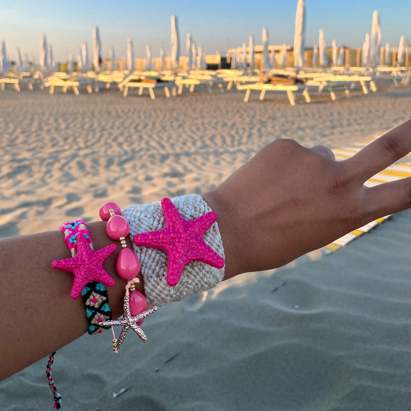 Set de pulseras mar fucsia Accesoriosjeco 
