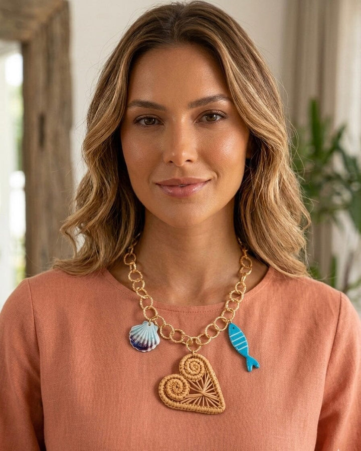 Collar corazón marino Accesoriosjeco 