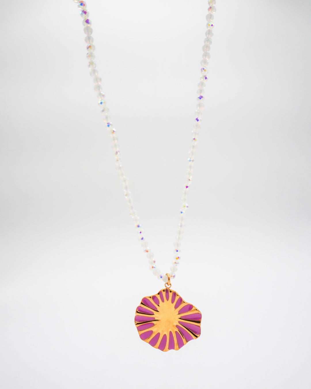 Collar flor de opalo Accesoriosjeco 