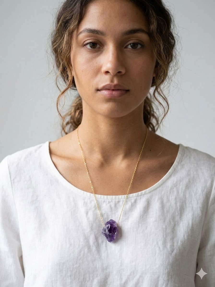 Collar piedra amatista Accesoriosjeco 