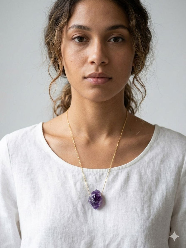 Collar piedra amatista Accesoriosjeco 