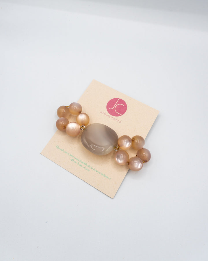 Pulsera cuarzo gris Accesoriosjeco 