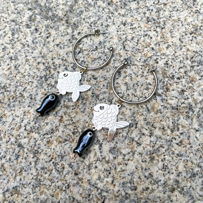 Aretes plateado mar Accesoriosjeco 