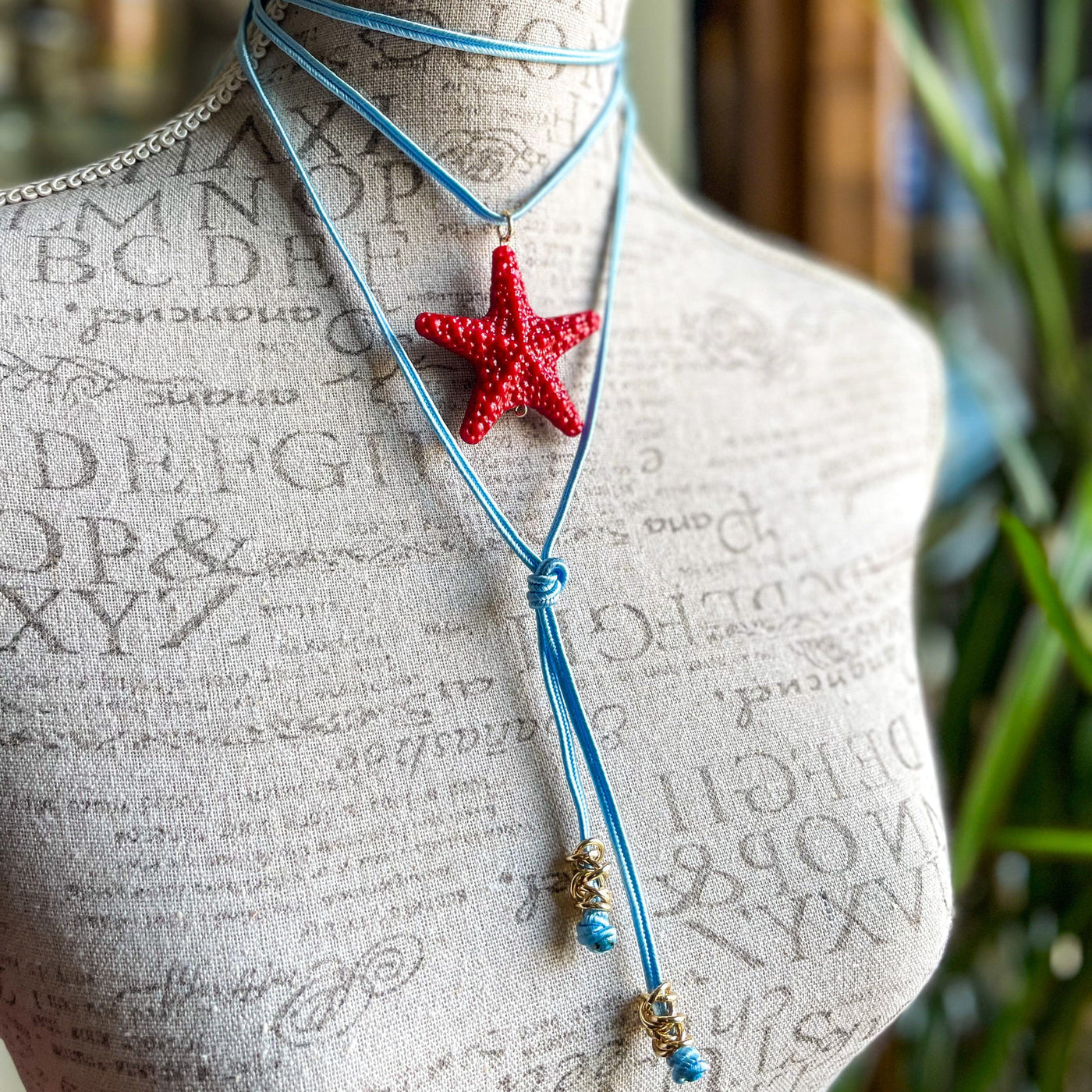 Pulsera-collar azul Accesoriosjeco 