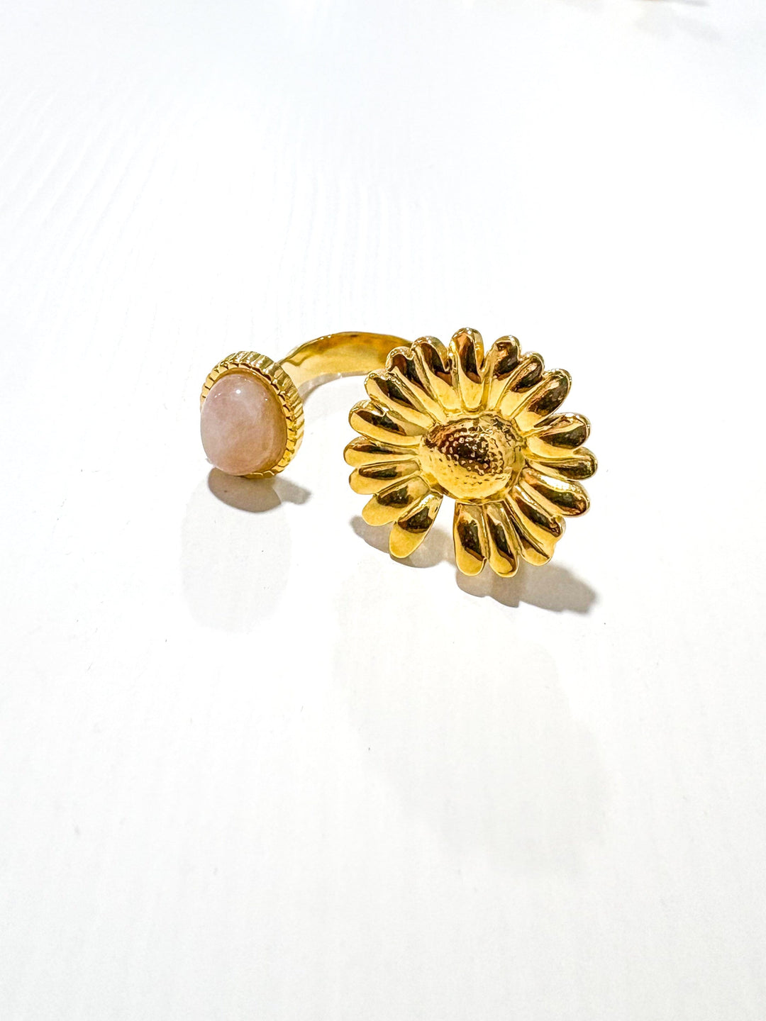 Anillos abiertos con incrustaciones de circon Accesoriosjeco girasol 