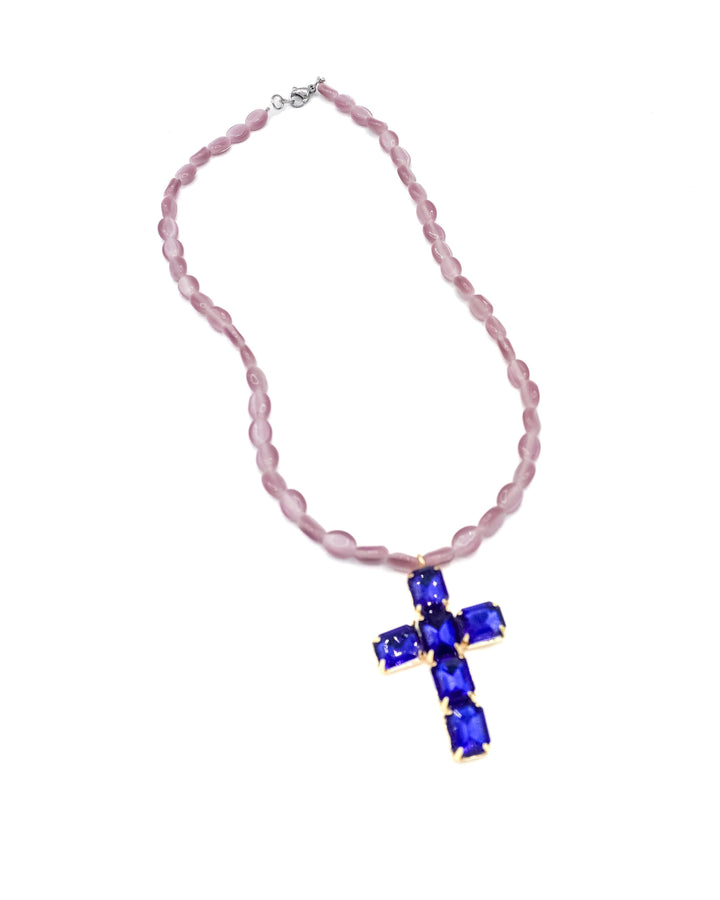 Collar cruz cristal Accesoriosjeco 