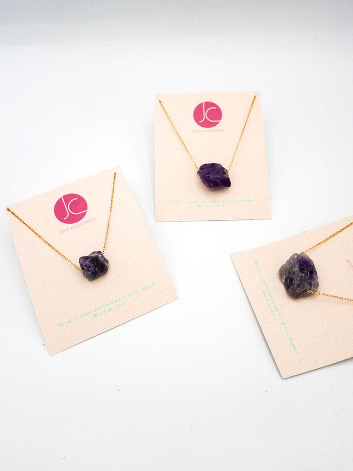 Collar piedra amatista Accesoriosjeco 