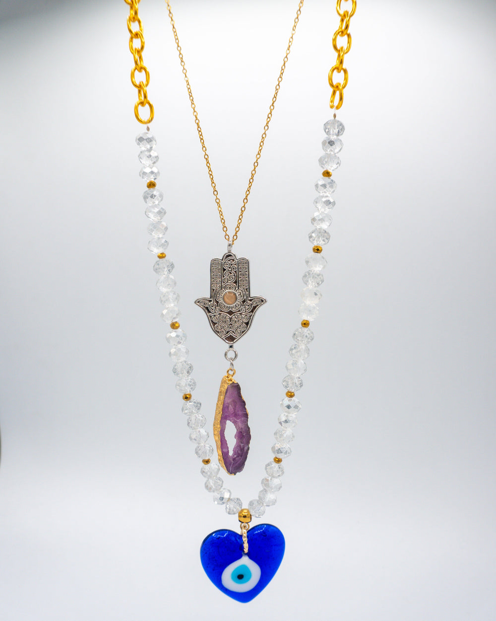 Dúo de collar corazón de protección Accesoriosjeco 