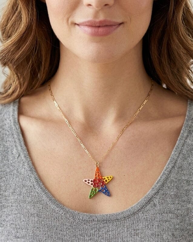 Collar estrella colorida Accesoriosjeco 