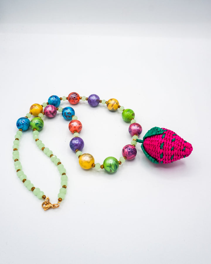 Collar tropical fresa Accesoriosjeco 