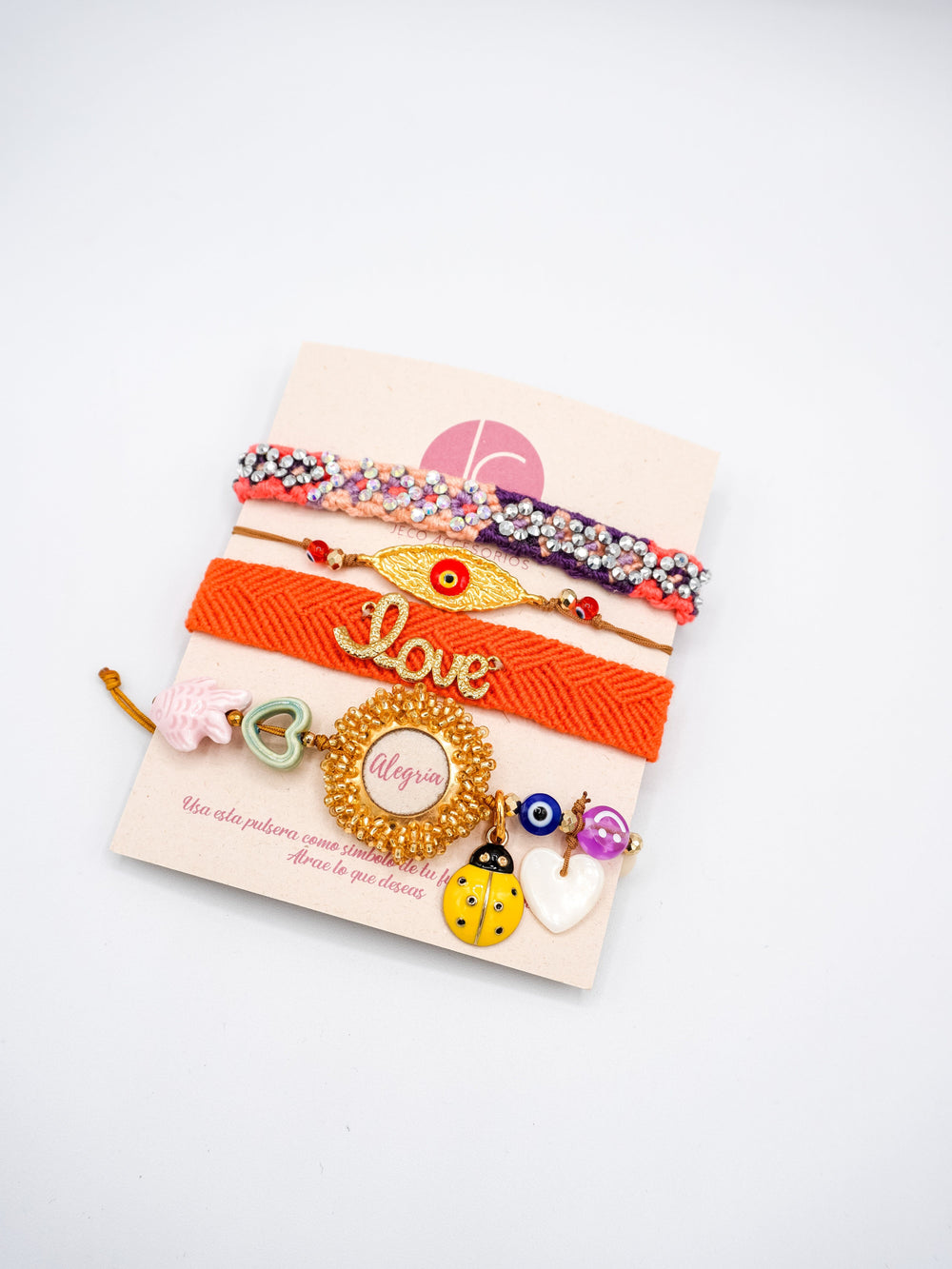 Set de pulseras amor y alegria Accesoriosjeco 