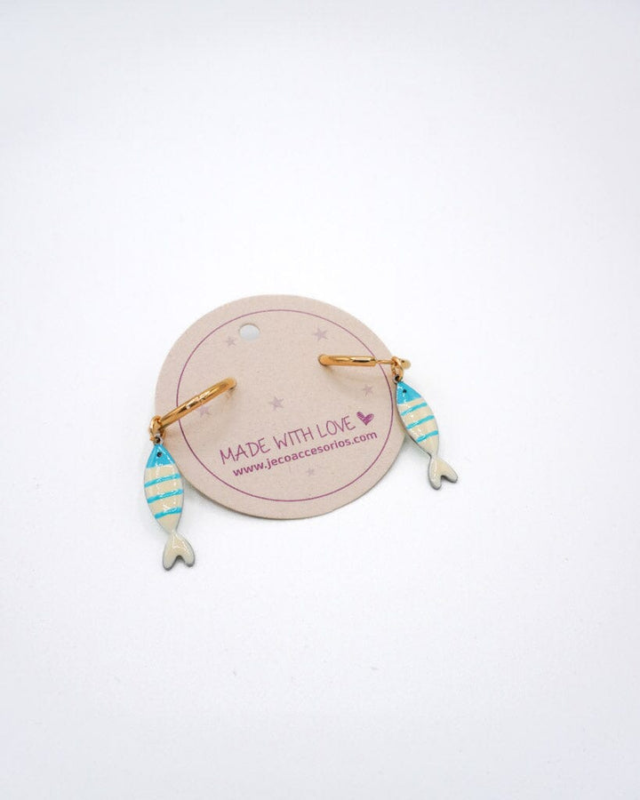Aretes Argollas con peces de colores Accesoriosjeco 