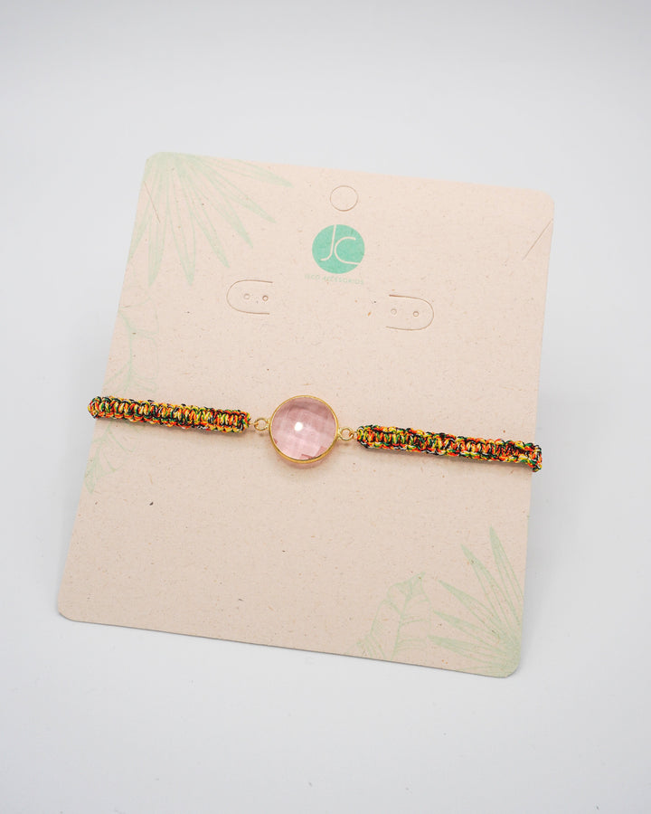 Pulsera cristal rosa Accesoriosjeco 