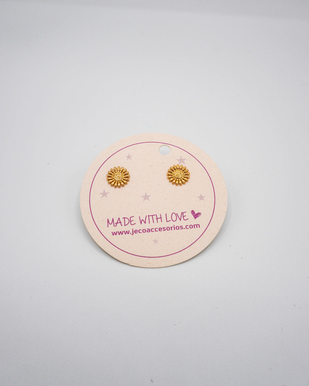 Aretes topo girasoles Accesoriosjeco 
