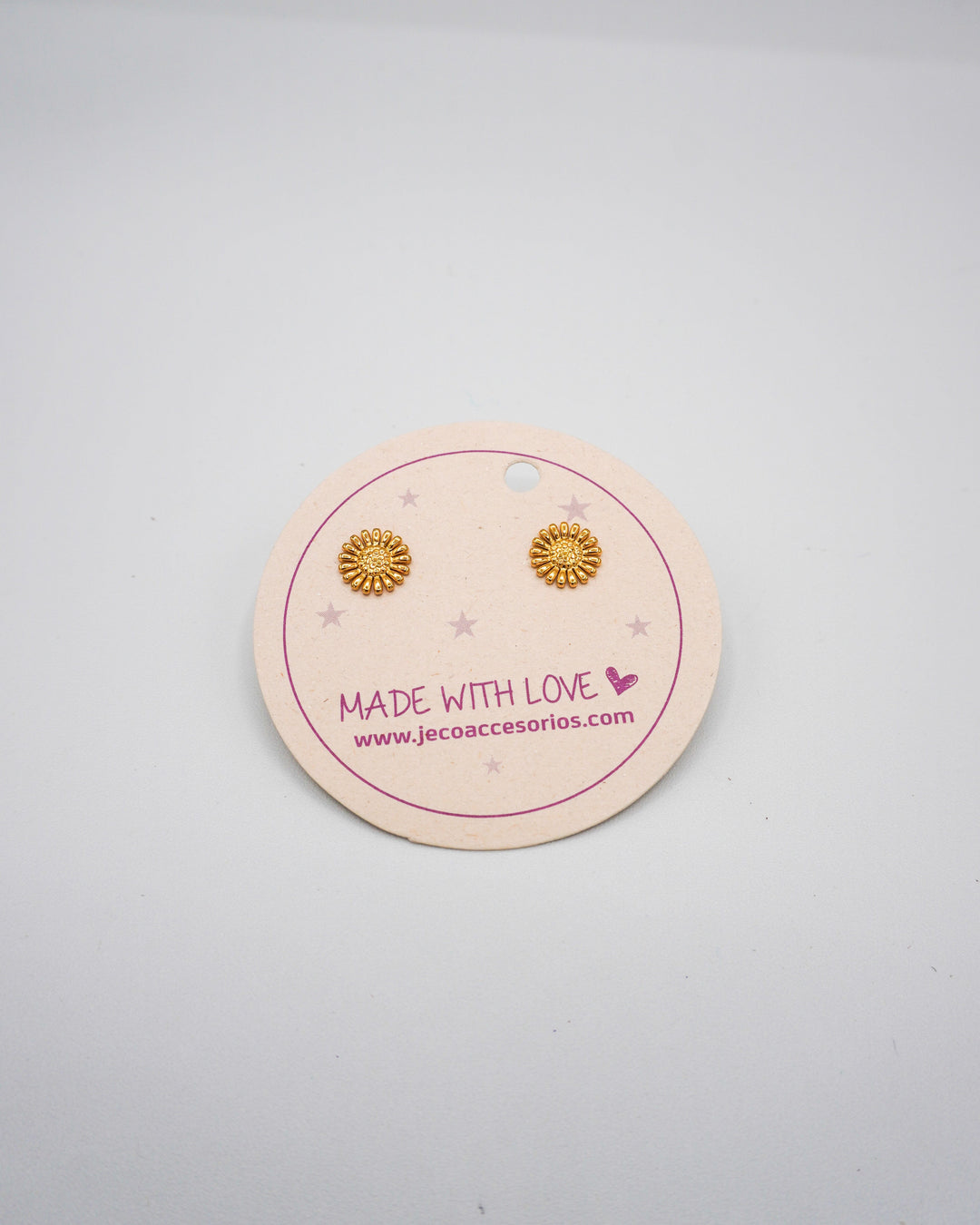 Aretes topo girasoles Accesoriosjeco 