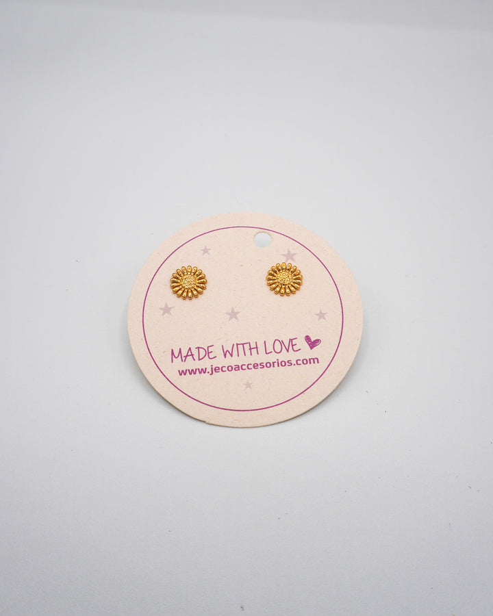 Aretes topo girasoles Accesoriosjeco 