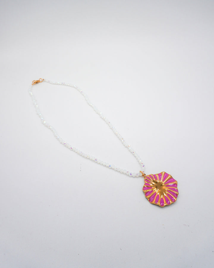 Collar flor de opalo Accesoriosjeco 