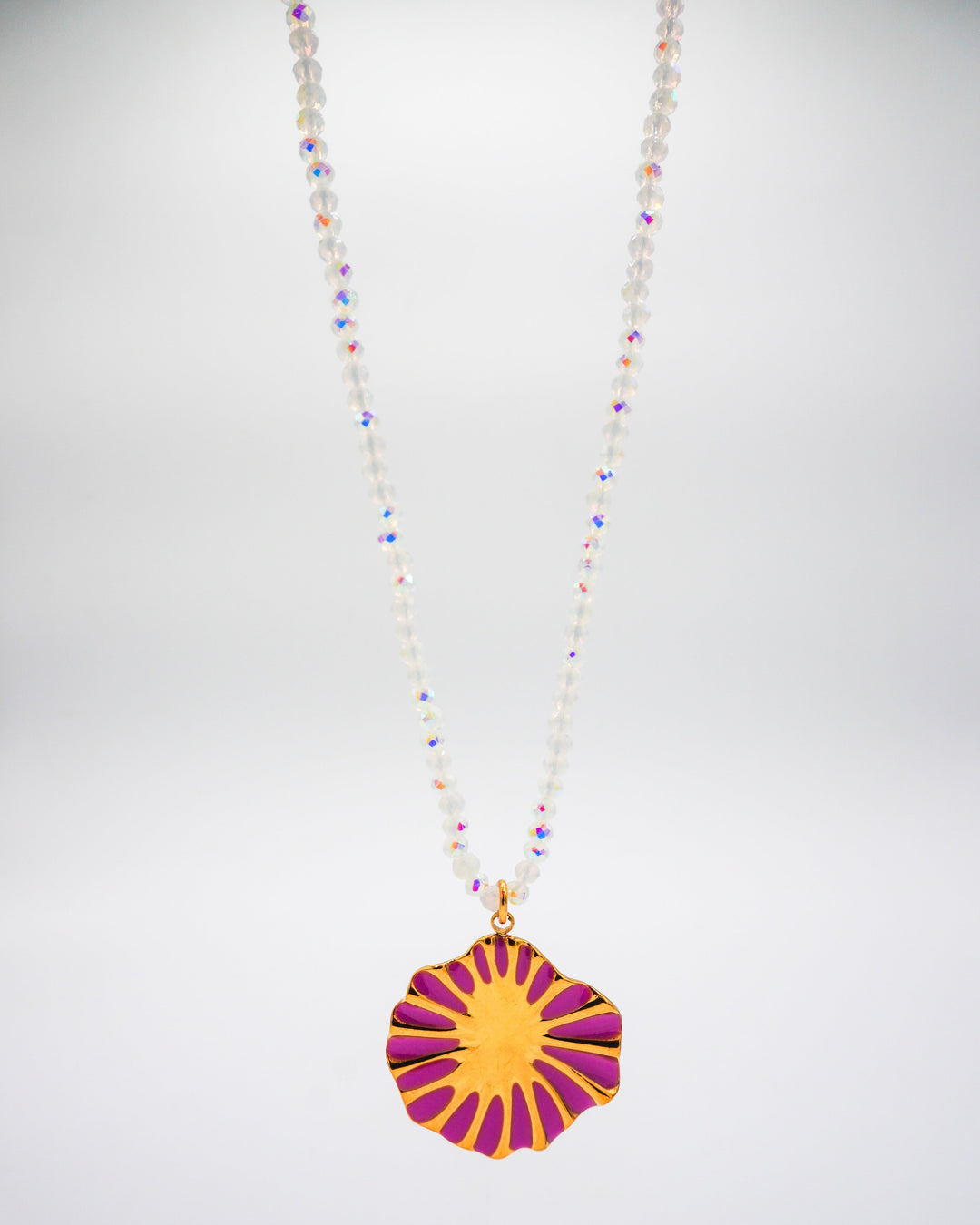 Collar flor de opalo Accesoriosjeco 