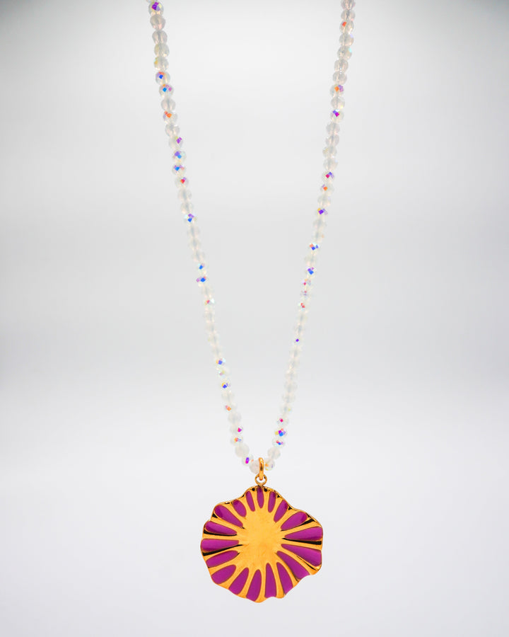 Collar flor de opalo Accesoriosjeco 