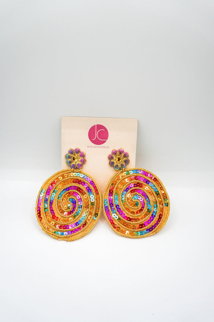 Maxi aretes círculos de color Accesoriosjeco 