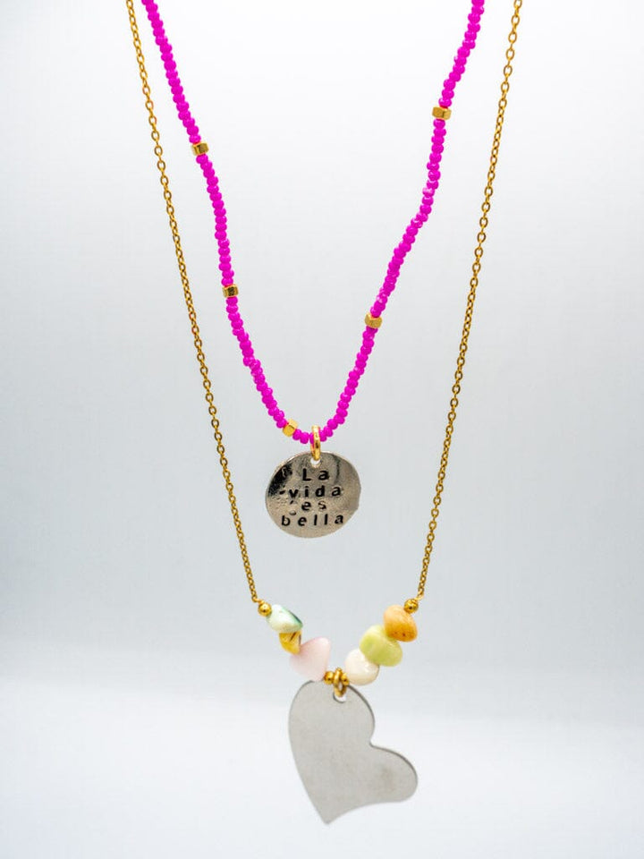 Dúo de collar la vida es bella Accesoriosjeco 