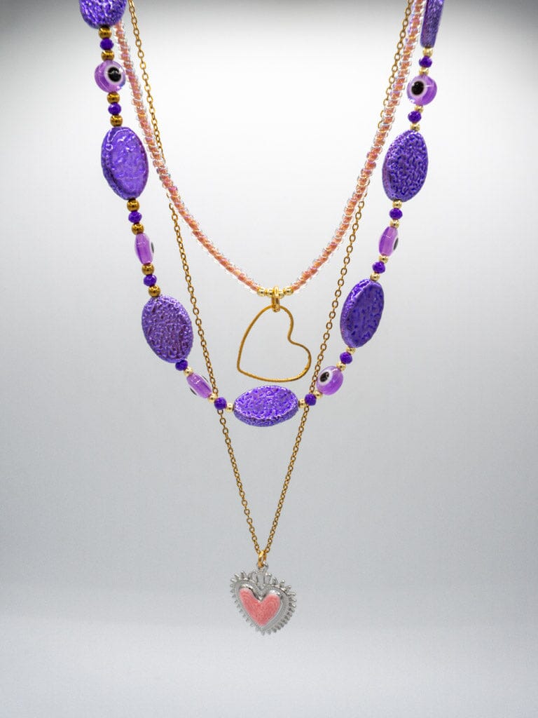 Trío de collar corazones Accesoriosjeco 