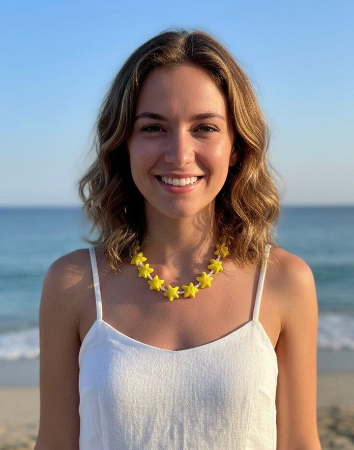 Collar estrellitas amarillas Accesoriosjeco 