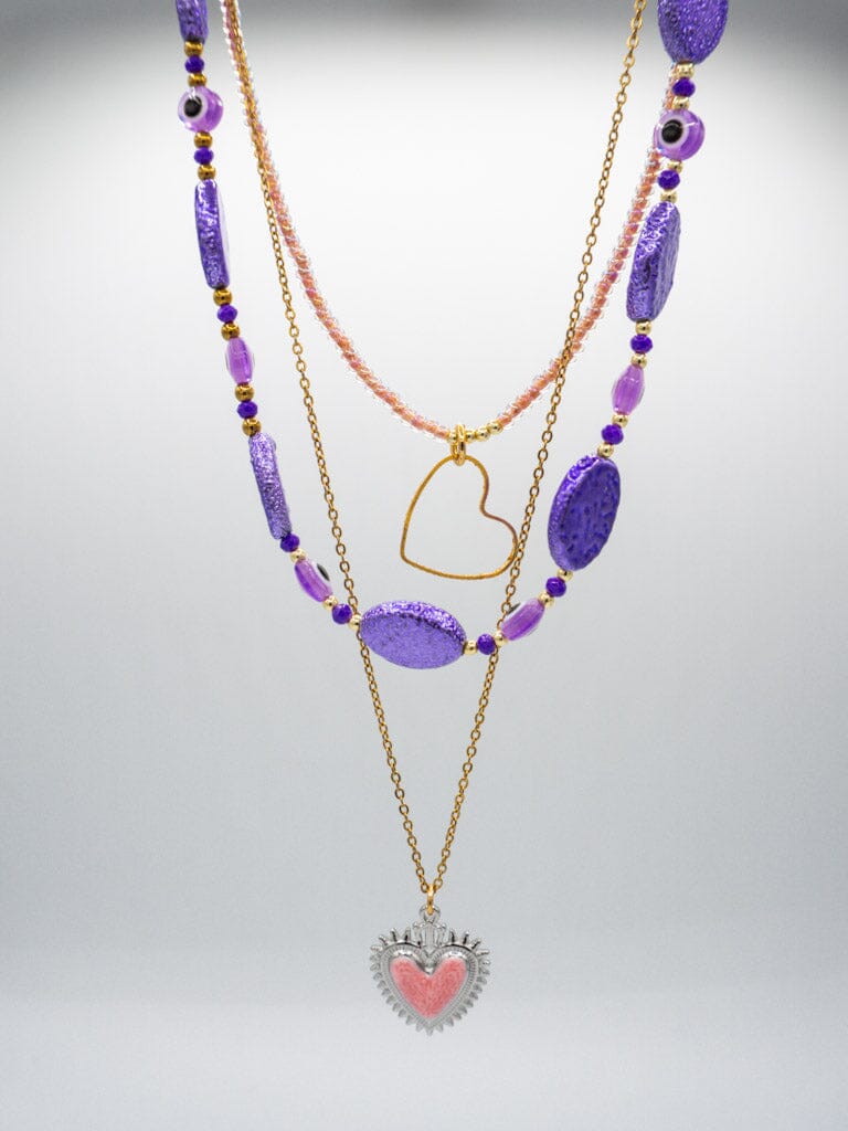 Trío de collar corazones Accesoriosjeco 