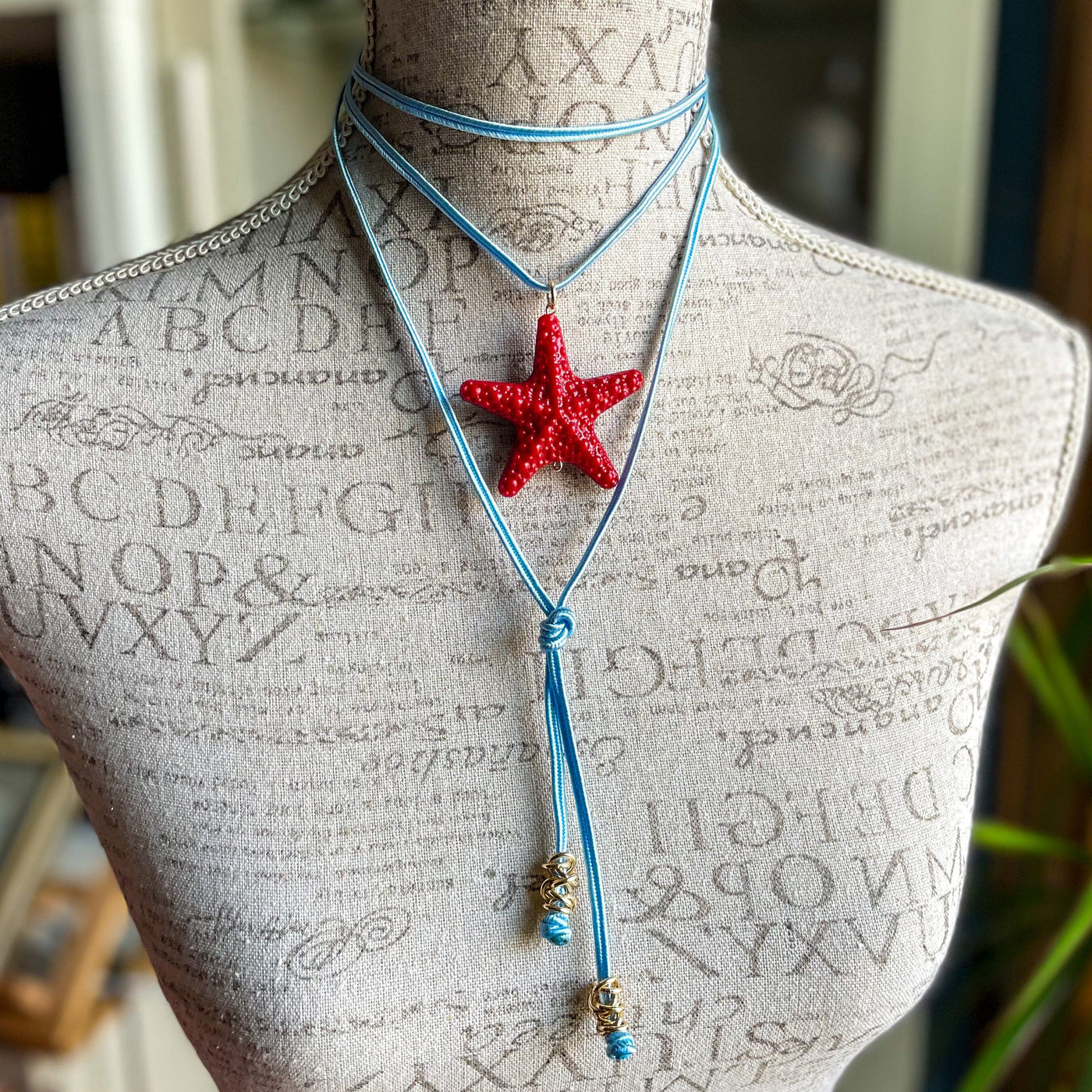 Pulsera-collar azul Accesoriosjeco 
