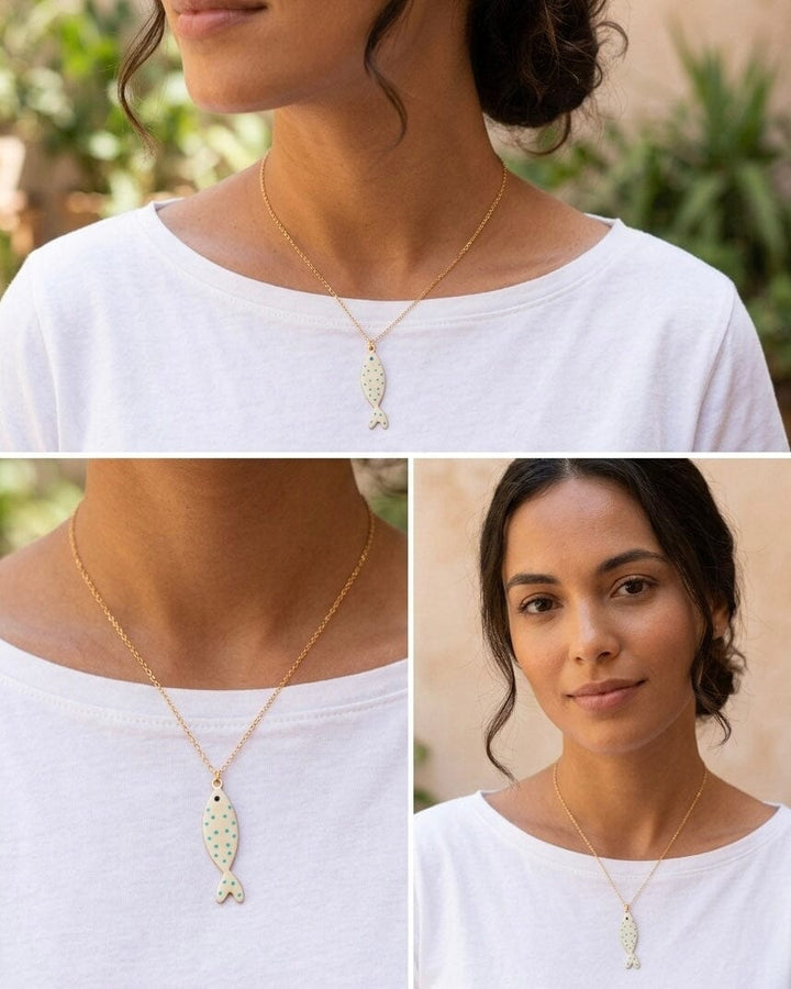 Collar pez blanco Accesoriosjeco 